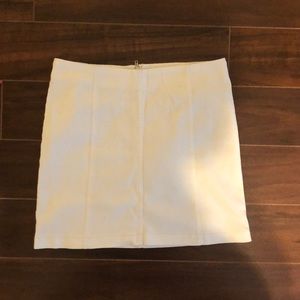 White denim skirt